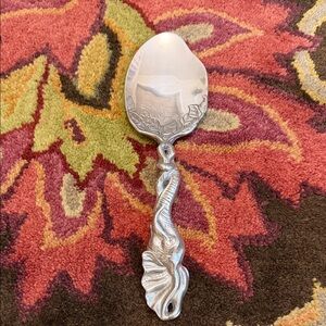 Arthur Court Designs Vintage Elegant Silver Spoon with Intricate Design
